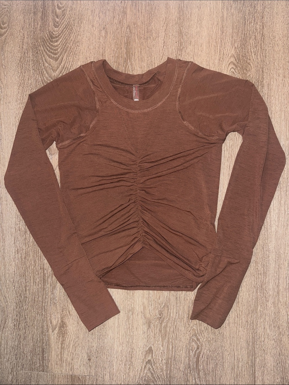 Fp movement tempo ruched long sleeve medium